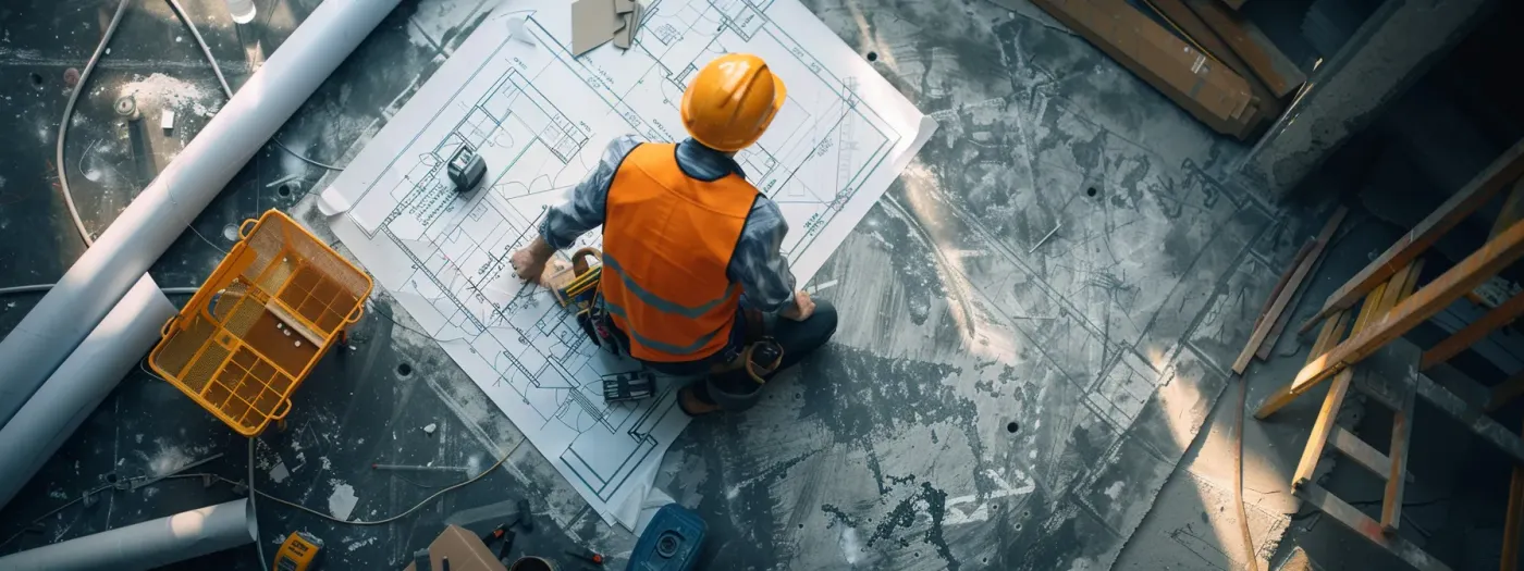 Master SEO: Guide to Home Builder Website Optimization 5 a construction worker hammering a sturdy backlink into a digital blueprint, surrounded by a map showing local citations to establish authority in the home builder industry.