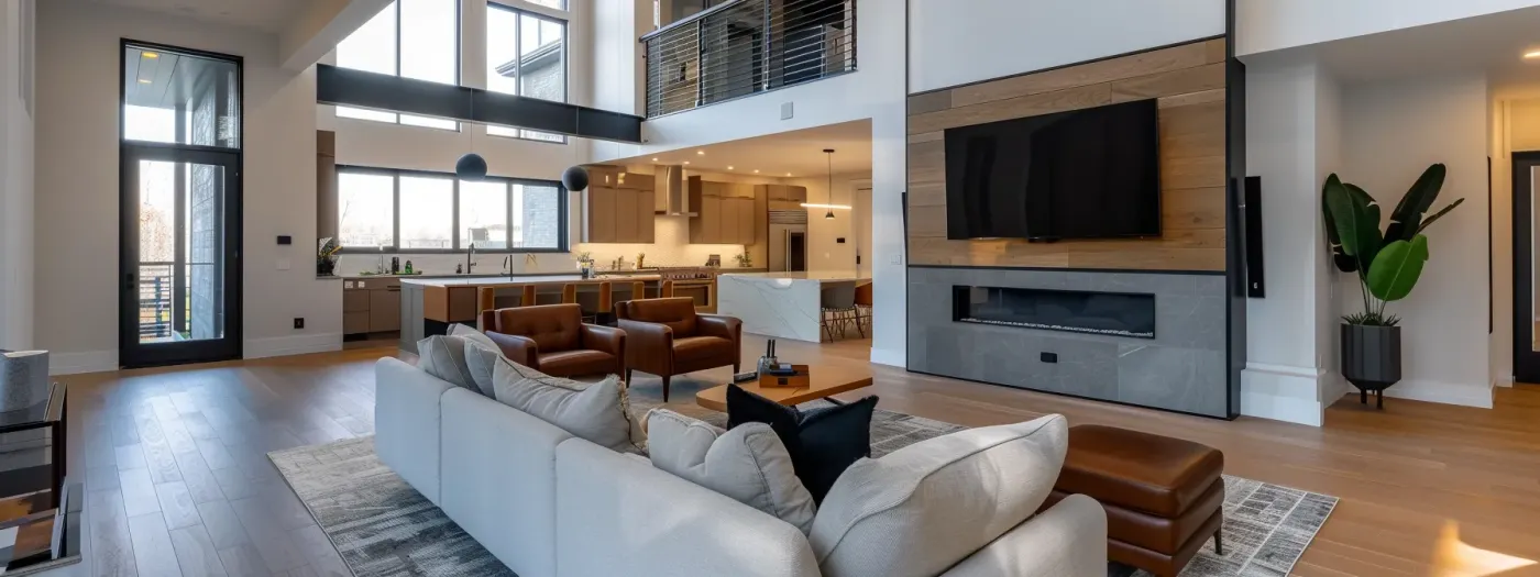 Maximizing Facebook Content for Enhanced Home Builder Brand Visibility 1 a modern home builder's logo displayed prominently on a sleek facebook profile page, showcasing vibrant visuals and engaging content to boost brand visibility.