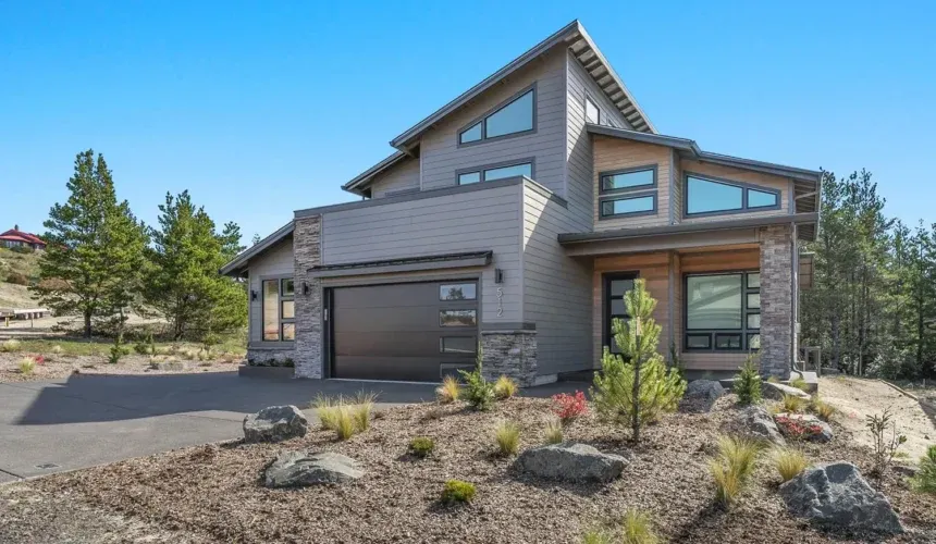 Contemporary House Front Angle