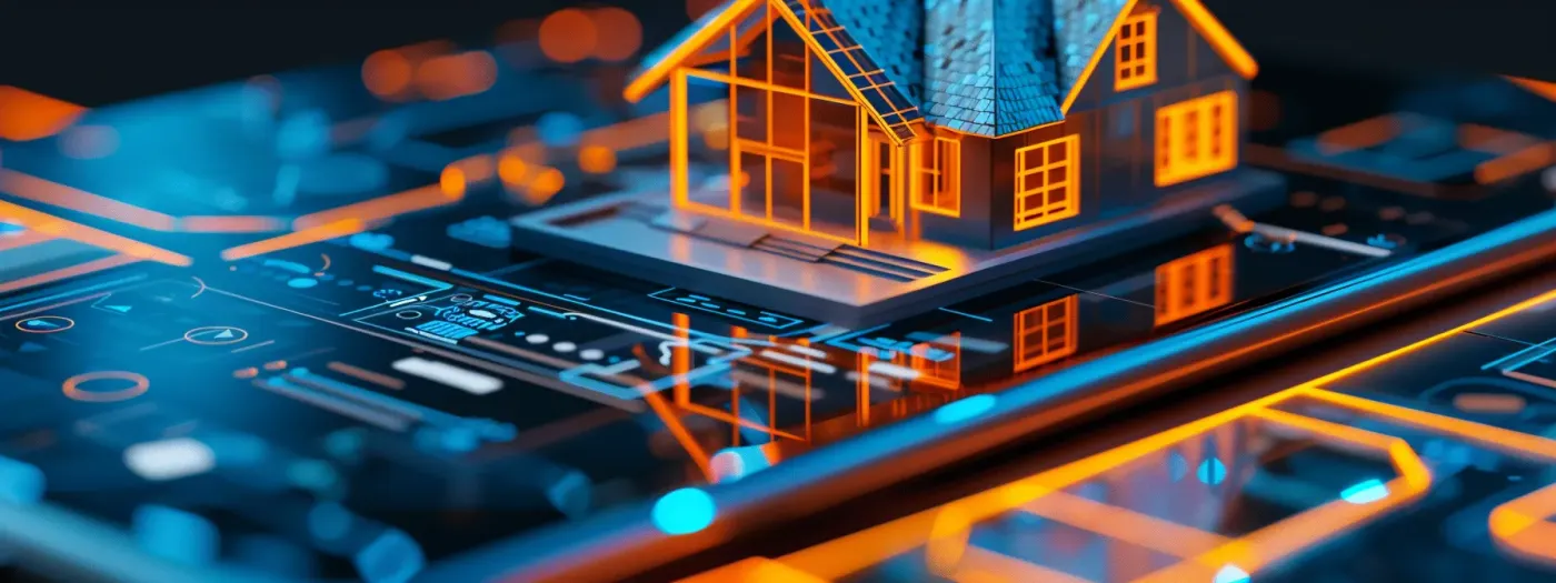 Maximizing Social Media Impact for Home Construction Brands 1 a bright, modern home construction brand logo displayed prominently on a mobile device screen, with vibrant social media engagement metrics like likes, comments, and shares visible in the background.
