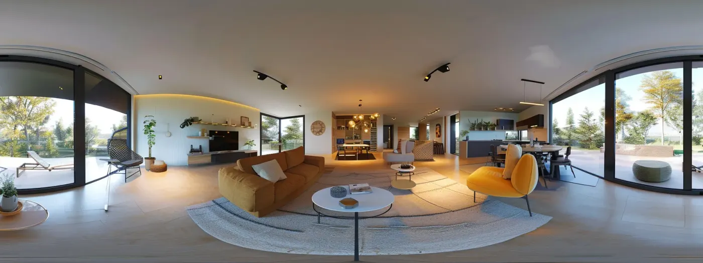 Maximizing Facebook Content for Enhanced Home Builder Brand Visibility 3 a stunning photo showcasing innovative design features of a modern home, with captivating virtual tours displayed on a facebook ad.